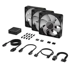 CORSAIR - Kit Triple Ventilador RX120 RGB 120mm para PC Gamer