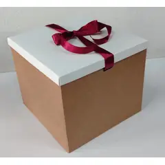INFANTILES CAJUROMIX - Caja Regalo Mediana Con Cinta Decorativa 21 Cm Kraft