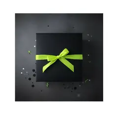 INFANTILES CAJUROMIX - Caja Regalo Mediana Con Cinta Decorativa 21 Cm Negro
