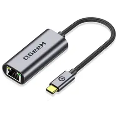 QGEEM - Adaptador USB Tipo C A Ethernet Gigabit USB-C a RJ45 LAN Conexión Cable Red Internet