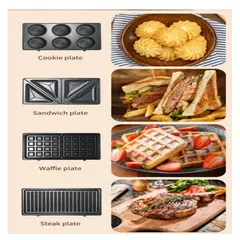 GENERICO - Sokany 7 en 1 Maquina Multifuncional para Sandwich Waffle y Grill 3