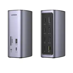 UGREEN - Estación de Acoplamiento Premium 12 en 1 (30Hz) 8K Multipuerto USB / HDM Gris