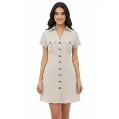 BOCARED - PENELOPE VESTIDO CORTO PARA DAMA EN COLOR  CRUDO