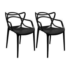 BOXBIT - Set de 2 Sillas Exterior Sidney Con Brazos - Grafito