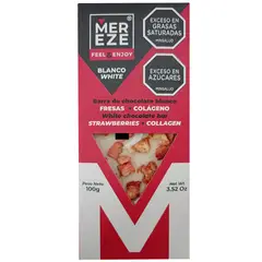 MEREZE - Brr MERERZE 100grs Blanco + Colágeno + Fresa Liofilizada
