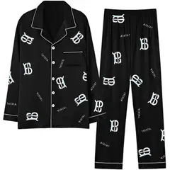 007PLUS - Pijama de Satín 2 Piezas con estampado