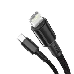 BASEUS - Cable Tipo C a Lightning 1m Trenzado Negro