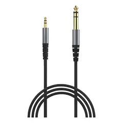 GENERICO - Cable de Audio Plug 3.5 mm a Plug 6.35 mm