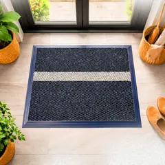 GENERICO - Tapete Atrapa Humedad para Entrada de lujo AZUL OSCURO