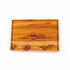 IN GRILL - TABLA PARRILLERA 48cm 30cm MADERA TECA -