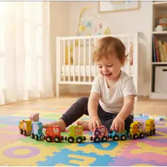 INFANTILES CAJUROMIX - Tren Magnético De Números Y Animalitos Centro De Actividades