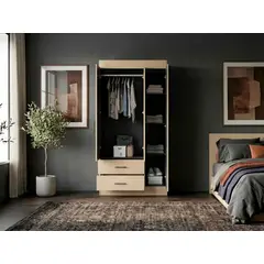 RTA DESIGN - Closet Houston Cartagena y Wengue Con tres puertas batientes y dos cajone