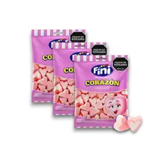 FINI - Masmelo Corazón Sabor Fresa y Crema 80g 3 Pack