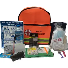 GENERICO - Kit de Emergencia Supervivencia 72 Horas - (Sismos/Desastres) - Mochila Térmica + Radio