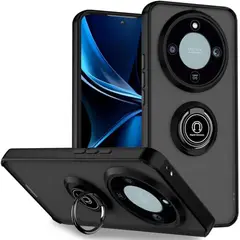 GENERICO - Funda Estuche Mate Con Anillo Compatible Con Honor Magic 8 Lite Negro
