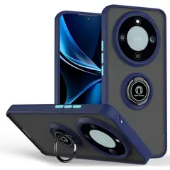 GENERICO - Funda Estuche Mate Con Anillo Compatible Con Honor Magic 8 Lite Azul
