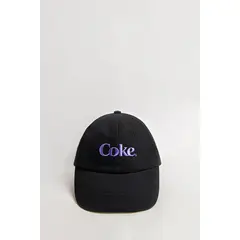 KOAJ - Cachucha negra beisbolera con bordado de Coca-Cola Hombre