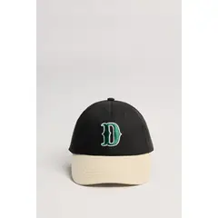 KOAJ - Cachucha negra beisbolera bordada con visera en contra Hombre