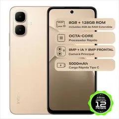 INFINIX - Celular Smart 10 128GB 4G Dorado