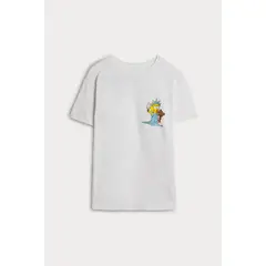 KOAJ - Camiseta oversize cuello redondo crema de Los Simpson Niña