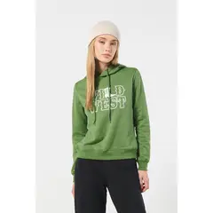 KOAJ - Buzo unicolor con estampado vaquero y capota MUJER