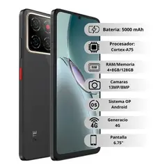 ZTE - Celular A56 128 + 4GB Negro