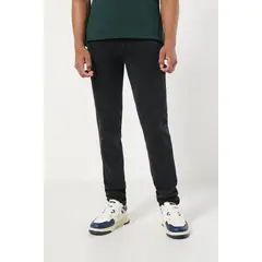 KOAJ - Jean slim tiro bajo gris oscuro con cremallera y bolsi Hombre