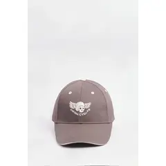 KOAJ - Cachucha beisbolera café clara con bordado urbano Hombre
