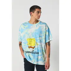 KOAJ - Camiseta crema tie dye oversize con diseño de Bob Espo Hombre