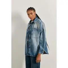 KOAJ - CHAQUETA JEAN OVERSIZE MUJER