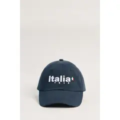 KOAJ - Cachucha azul beisbolera con bordado college de Italia Mujer