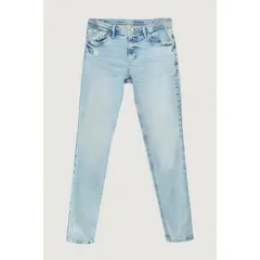 KOAJ - Jean azul claro skinny tiro bajo con rotos sutiles en f Hombre