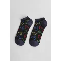 KOAJ - Medias unicolores tobilleras con contrastes y figuras Hombre