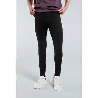 KOAJ - Jean negro súper skinny ajustado con bolsillos y tiro Hombre
