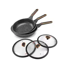 SWISSHOME - Set X3 Sarten Mármol Antiadherente