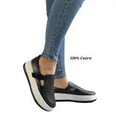 EVEGONZ - Zapato Casual en Cuero Calzado Deportivo de Mujer