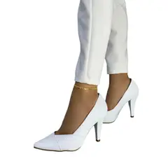 EVEGONZ - Tacones para Mujer de 7 centimetros Blancos