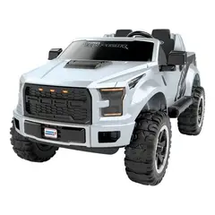 FORD - Auto Eléctrico Power Wheels Plateado 12v 2 Plazas Con Baúl Y Sonidos