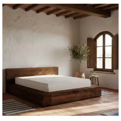 22 GRADOS DECORACION - Cama Sady King Size En Roble Cr 240cm x 240cm