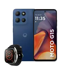 MOTOROLA - Celular - G15 - 512 GB - 4GB RAM Azul + Smartwatch