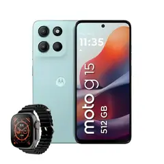 MOTOROLA - Celular - G15 - 512 GB - 4GB RAM Celeste + Smartwatch