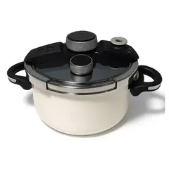 RENAHOUSE - Olla Express A Presión 4 Litros En Acero Inoxidable Esmaltado