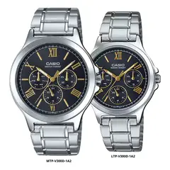 CASIO - Reloj En Pareja Modelo V300D-1A2 Diseño Elegante