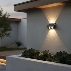 SOLARAY - 2 LAMPARAS SOLARES DECORACION IP 65 FINCAS Y CASAS 4 LUCES