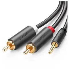UGREEN - Cable Auxiliar Audio Jack 35mm A 2RCA Conectores Macho 2m