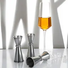 BIGCENTER - Medidor de Onzas Jigger En Acero Inoxidable