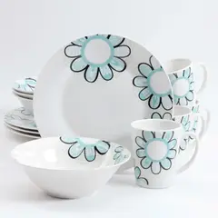 GIBSON - VAJILLA GILSON HOME LUSH BLOSSOM 12 PZ