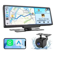 TECNOHOGAR JS - Radio Pantalla Carro Car Play 10 Pulgadas Cámara Trasera Hd Negro