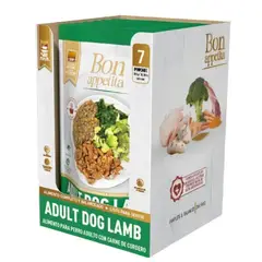 PET SPA - Comida Húmeda Para Perro Adulto Bon Appetita Cordero Caja x 7unds