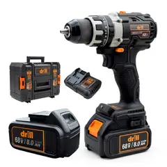 PROTOOL - Taladro Inalámbrico 68v Percutor Drill 3000rpm 8ah Brushless 110v 50hz60hz